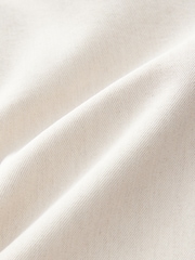 Ecru White Relaxed Fit Cotton Linen Twill Elasticated Waist Trousers - Image 7 of 8