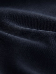 Azul marino - Cotton Linen Twill Elasticated Waist Trousers - Imagen 8 de 10