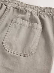 Mushroom Brown Relaxed Fit Cotton Linen Twill Elasticated Waist Trousers - Image 12 of 13