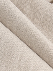 Natural Relaxed Fit Linen Cotton Elasticated Waist Drawstring Trousers - Image 7 of 10