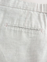 Gris - Pantalones italianos de mezcla de lino fáciles de planchar Signature - Imagen 10 de 10