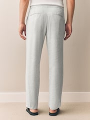 Gris - Pantalones italianos de mezcla de lino fáciles de planchar Signature - Imagen 3 de 10