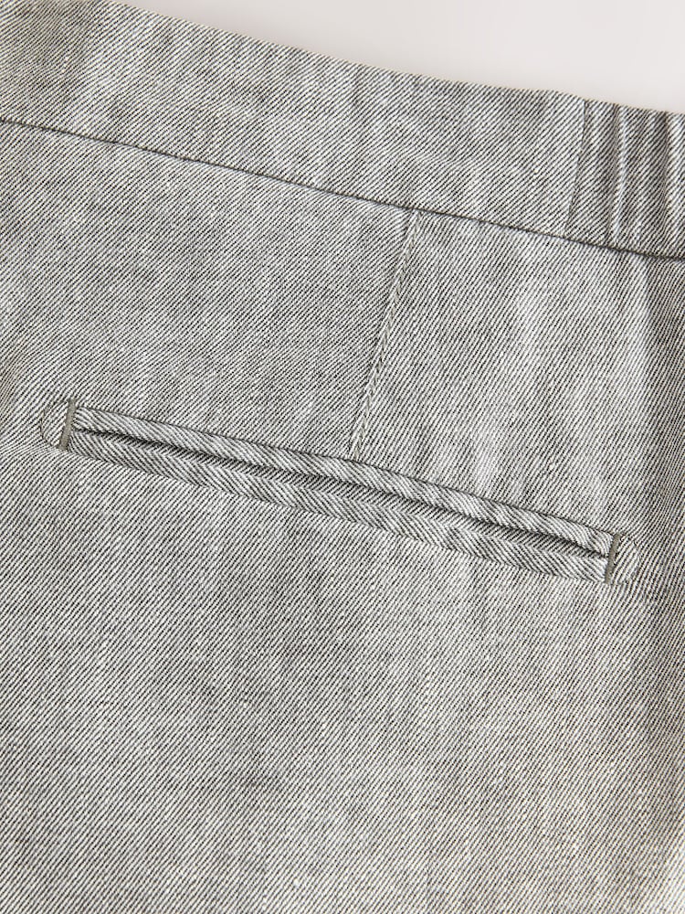 Gris claro - Pantalones italianos de mezcla de lino fáciles de planchar Signature - Imagen 10 de 10