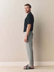Gris claro - Pantalones italianos de mezcla de lino fáciles de planchar Signature - Imagen 4 de 10