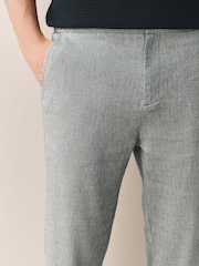 Gris claro - Pantalones italianos de mezcla de lino fáciles de planchar Signature - Imagen 5 de 10