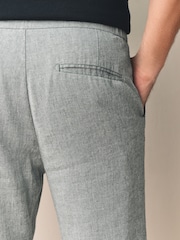 Gris claro - Pantalones italianos de mezcla de lino fáciles de planchar Signature - Imagen 6 de 10