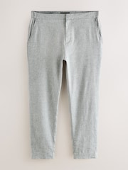 Gris claro - Pantalones italianos de mezcla de lino fáciles de planchar Signature - Imagen 7 de 10