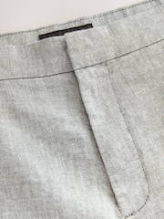 Gris claro - Pantalones italianos de mezcla de lino fáciles de planchar Signature - Imagen 9 de 10