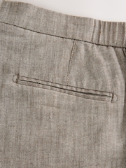 Brown Signature Italian Easy Iron Linen Blend Trousers - Image 10 of 10