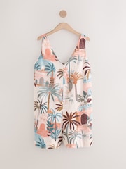 Pink Palms Linen Blend Playsuit - Image 5 of 14