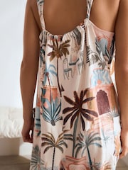 Pink Palms Linen Blend Playsuit - Image 11 of 14
