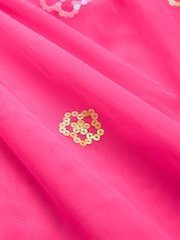 Bright Pink Sequin Mesh Dress (3mths-8yrs) - Image 7 of 8