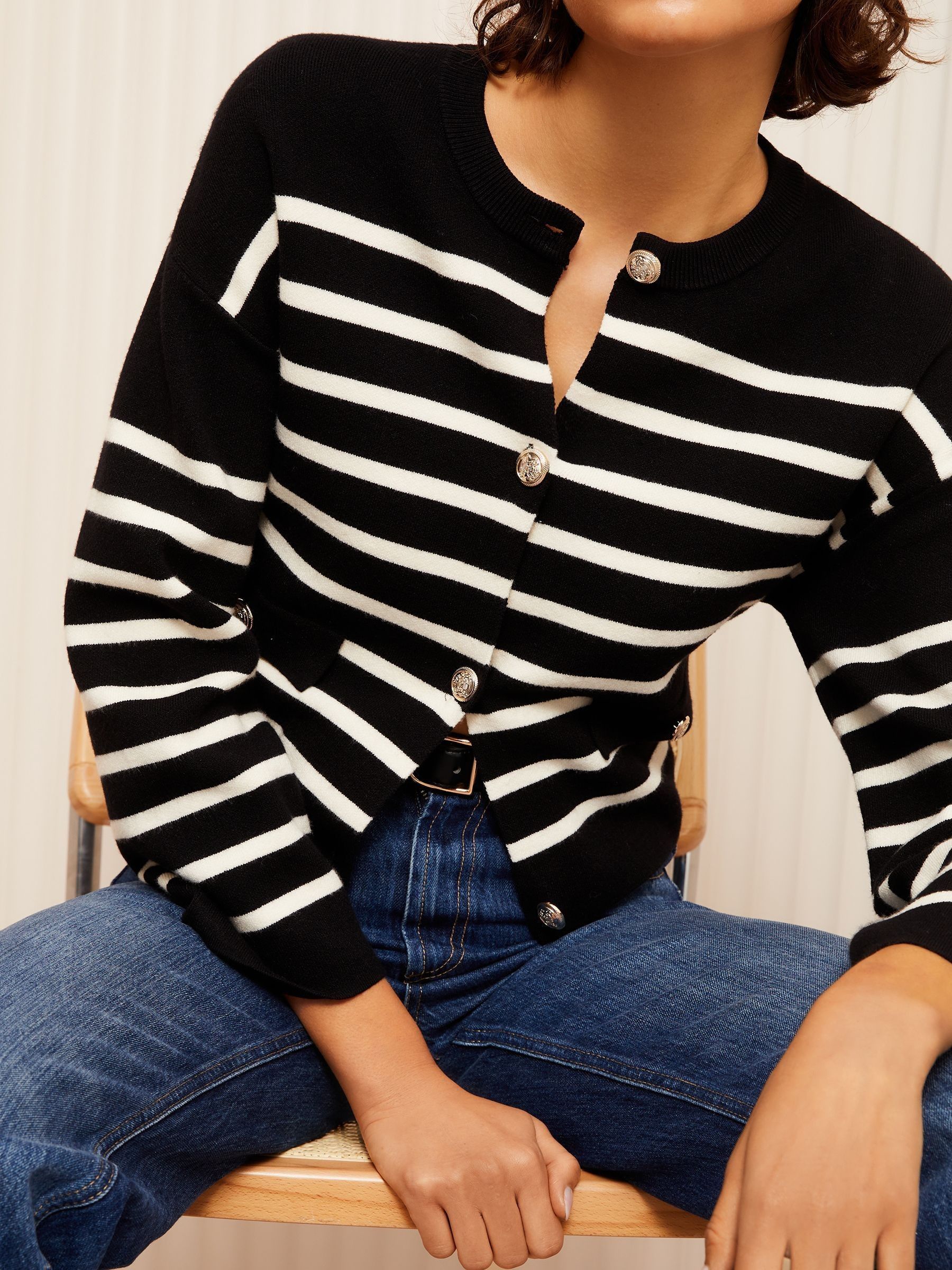 Buy Friends Like These Stripe Military Cardigan from the