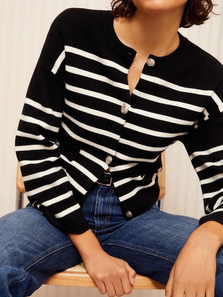 Friends Like These Stripe Military Cardigan - Image 1 of 1