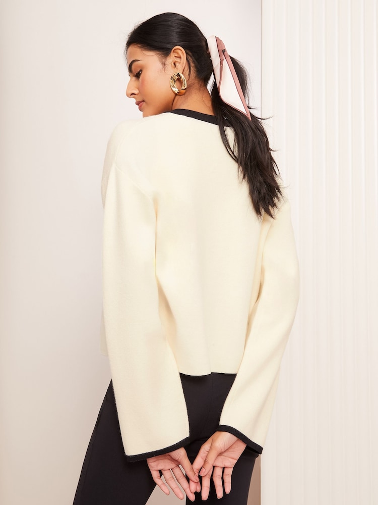 Friends Like These Ivory Military Cardigan - Image 4 of 6