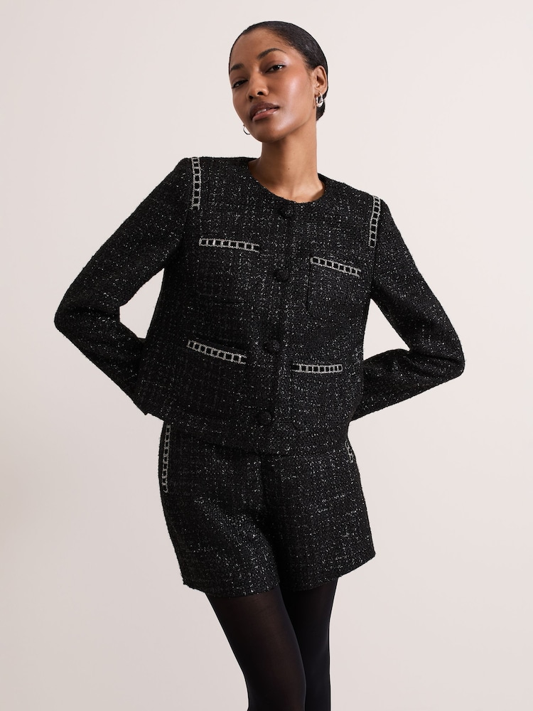 Phase Eight Black Ripley Sparkle Jacket - Image 2 of 8