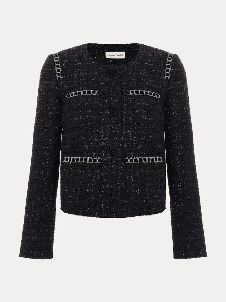 Phase Eight Black Ripley Sparkle Jacket - Image 8 of 8