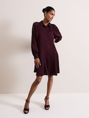 Phase Eight Red Tila Embellished Shirt Dress - Image 3 of 7