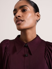 Phase Eight Red Tila Embellished Shirt Dress - Image 5 of 7