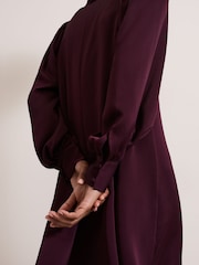 Phase Eight Red Tila Embellished Shirt Dress - Image 6 of 7