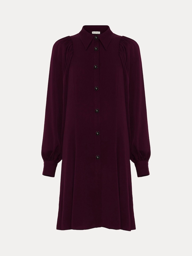 Phase Eight Red Tila Embellished Shirt Dress - Image 7 of 7