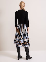 Phase Eight Black Maci Pleated Sunray Midi Dress - Image 2 of 7