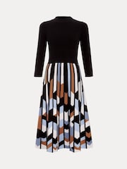 Phase Eight Black Maci Pleated Sunray Midi Dress - Image 7 of 7
