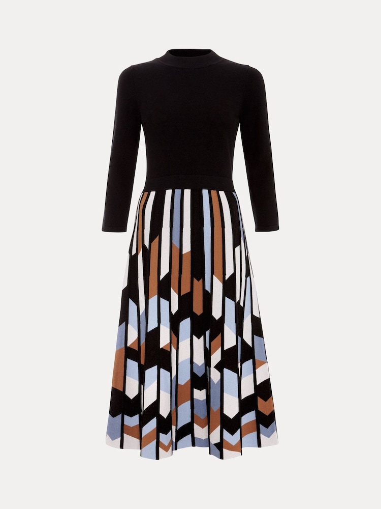Phase Eight Black Maci Pleated Sunray Midi Dress - Image 7 of 7