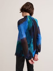 Phase Eight Black Eleanor Abstract Pleat Blouse - Image 2 of 7