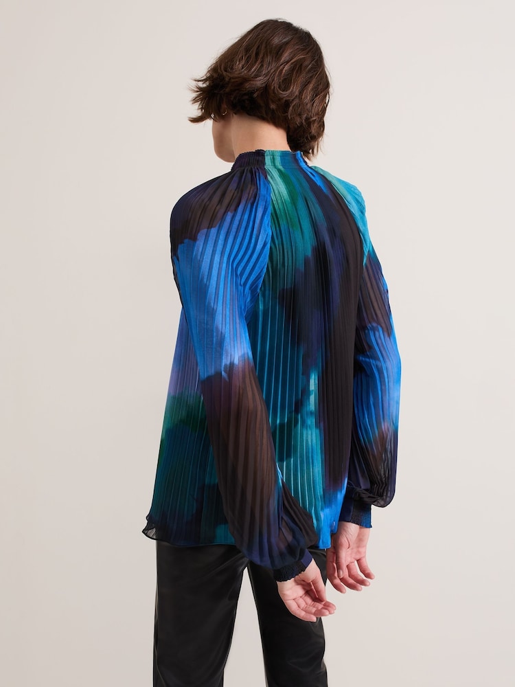 Phase Eight Black Eleanor Abstract Pleat Blouse - Image 2 of 7