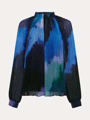 Phase Eight Black Eleanor Abstract Pleat Blouse - Image 7 of 7