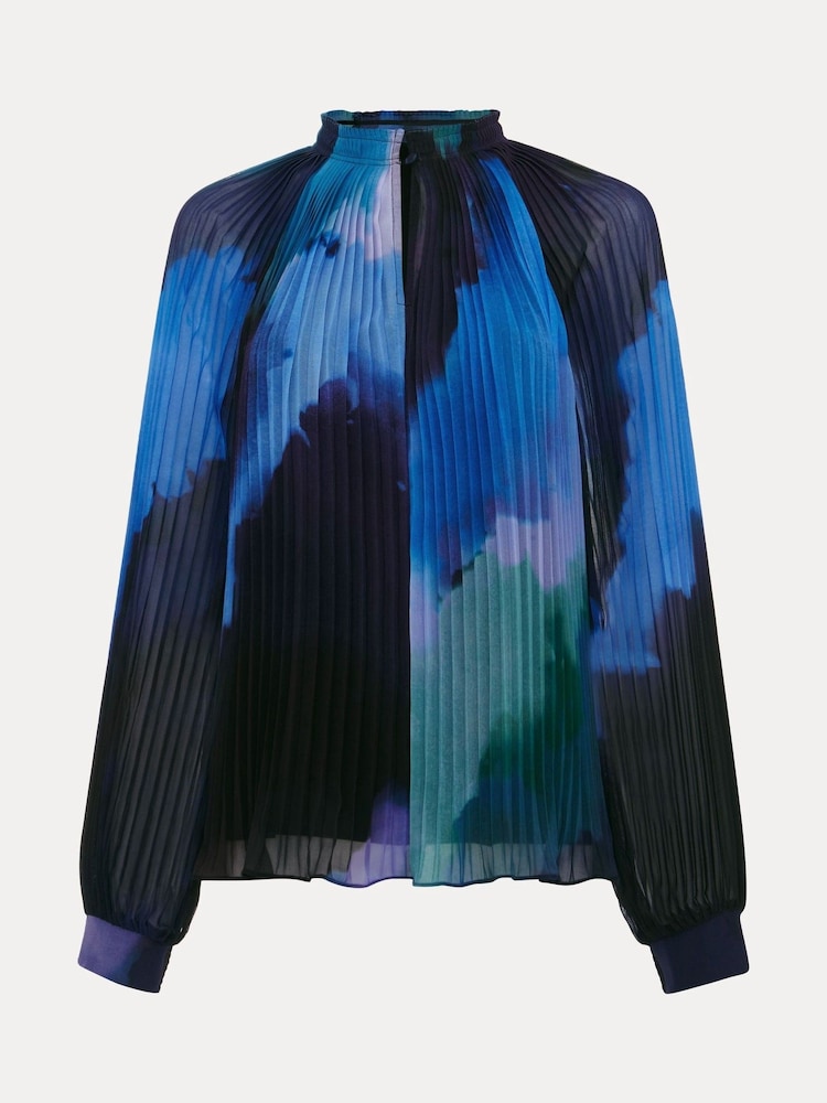 Phase Eight Black Eleanor Abstract Pleat Blouse - Image 7 of 7