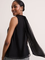 Phase Eight Black Nella High Neck Top - Image 4 of 7