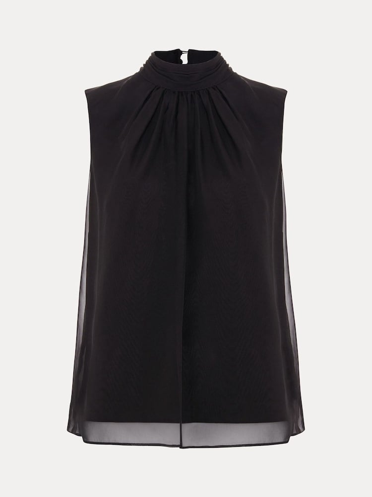 Phase Eight Black Nella High Neck Top - Image 7 of 7