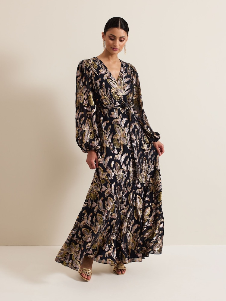 Phase Eight Ellio Silk Shimmer Maxi Dress - Imagen 1 de 7 Phase Eight Ellio Silk Shimmer Maxi Dress - Imagen 1 de 7
