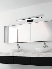 Eglo Black Pandella Bathroom Mirror Light - Image 1 of 4