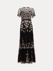 Phase Eight Black Hilary Embellished Midi Dress - Image 7 of 7