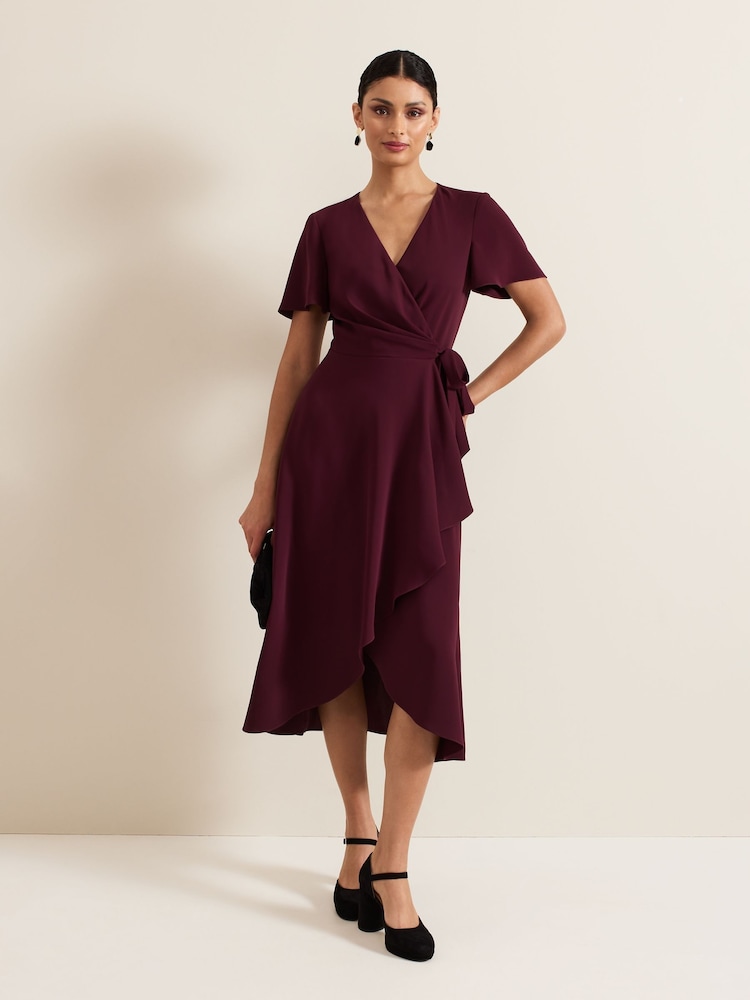 Phase Eight Red Petite Julissa Wrap Dress - Image 1 of 6