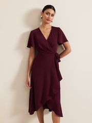 Phase Eight Red Petite Julissa Wrap Dress - Image 3 of 6