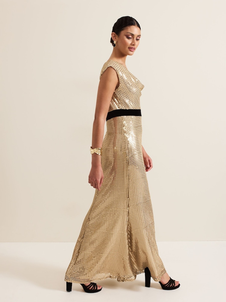 slim fit dress slacks Sequin Detailed Midi Dress – Ecru 10 / Ecru main image 0