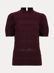 Phase Eight Red Samiha Textured Top - Image 6 of 6