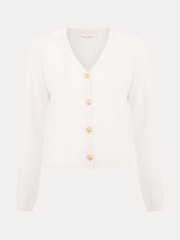 Phase Eight Cream Mindy Fluffy Knit V-Neck Cardigan - Image 7 of 7
