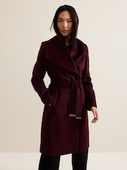 Phase Eight Red Nicci Belted Wool Coat - Image 1 of 7