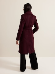 Phase Eight Red Nicci Belted Wool Coat - Image 2 of 7