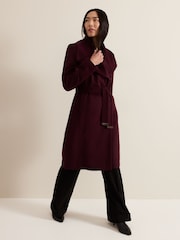 Phase Eight Red Nicci Belted Wool Coat - Image 3 of 7