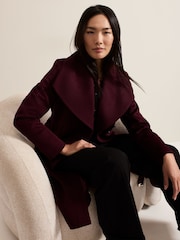 Phase Eight Red Nicci Belted Wool Coat - Image 4 of 7