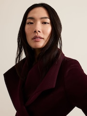 Phase Eight Red Nicci Belted Wool Coat - Image 5 of 7