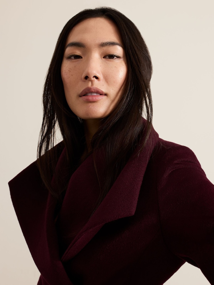 Phase Eight Red Nicci Belted Wool Coat - Image 5 of 7