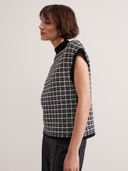 Phase Eight Black Tiffany Metallised Fibre Tank - Image 2 of 7