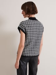 Phase Eight Black Tiffany Metallised Fibre Tank - Image 3 of 7